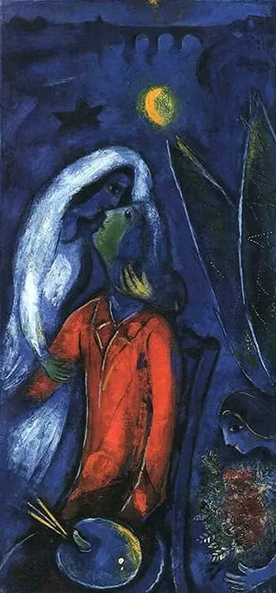 Lovers near Bridge Marc Chagall